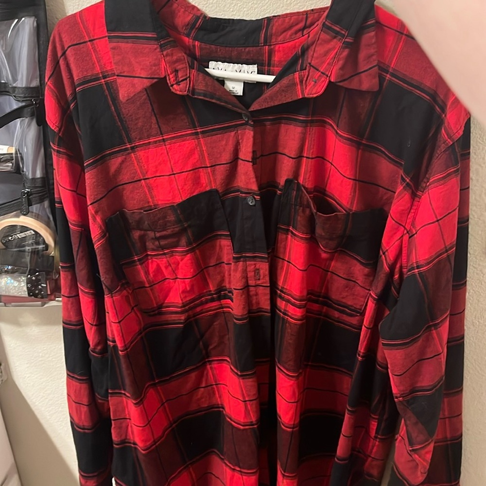 Red and black plaid flannel